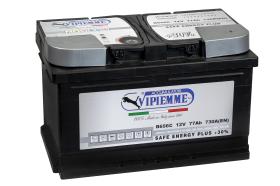 VIPIEMME B656C - Batería Vipiemme Safe LB3 12V 77Ah 730A En + D