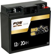 FQS GEL12-20 - Batería Moto GEL 12v 20Ah 250A CCA + D (BMW)