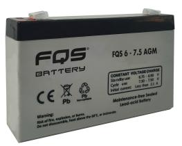 FQS FQS6-7.5AGM - Batería Industrial Agm 6v 7Ah