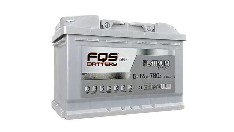 Batería FQS85PL.0 de la gama Platinum de FQS BATTERY. 12V 85AH 780A(EN)+D. Con ojo mágico y un rendimiento 30% superior.