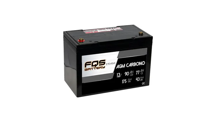 Batería FQS12-90AGMC de la gama de Tracción Ligera de FQS Battery, con tecnología ACM Carbono.