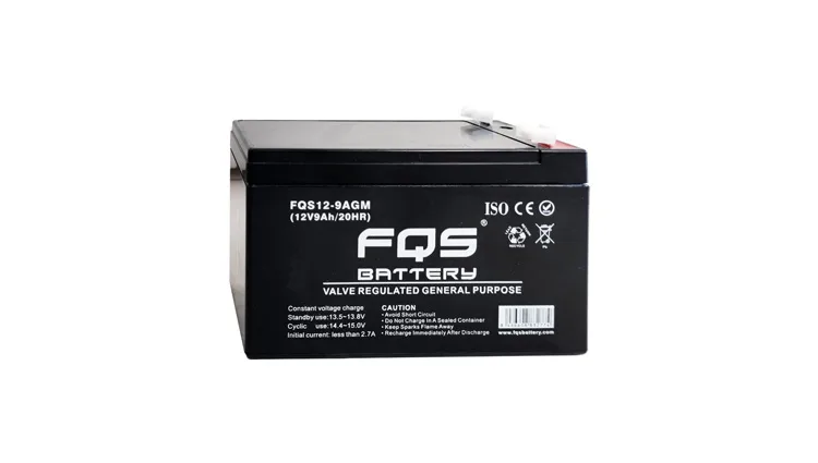 Batería 12-9AGM de la gama de Tracción Ligera de FQS Battery, con tecnología AGM.