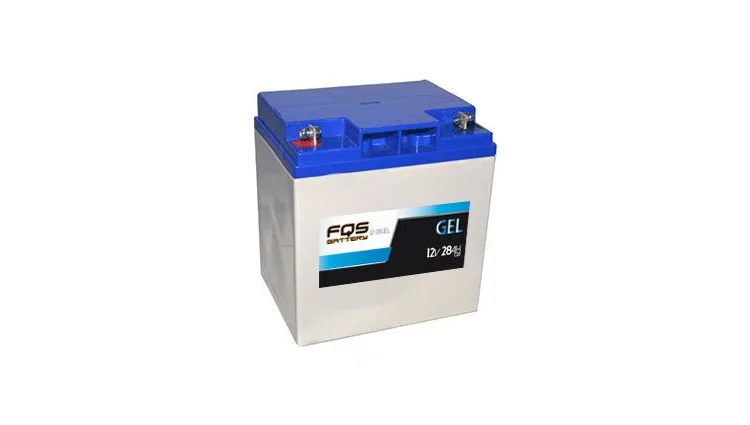 Batería 12-28GEL de la gama de Tracción Ligera de FQS Battery, con tecnología GEL.