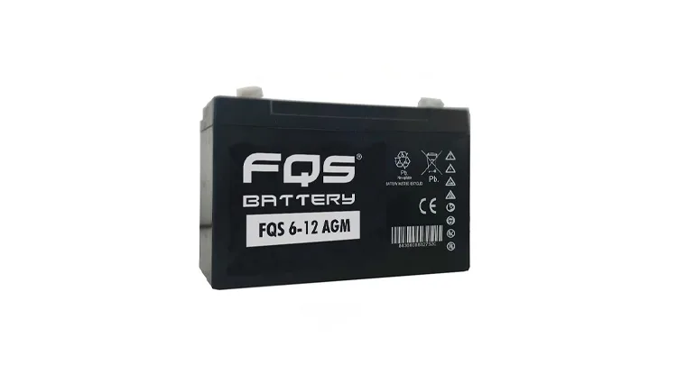 Batería 6-12AGM de la gama de Tracción Ligera de FQS Battery, con tecnología AGM.