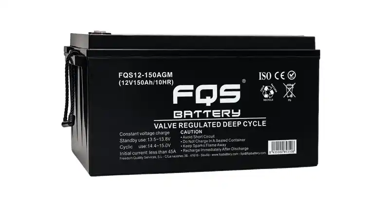 Batería 12-150AGM de la gama de Tracción Ligera de FQS Battery, con tecnología AGM