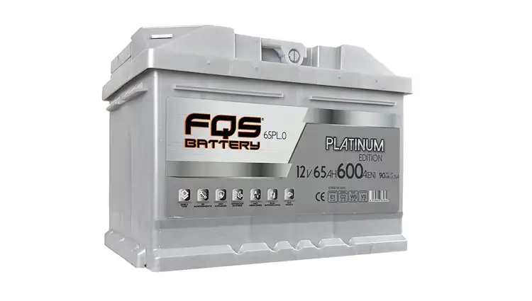 Batería FQS65PL.0 de la gama Platinum de FQS BATTERY. 12V 65AH 600A(EN) + D. Con ojo mágico y un 30% de rendimiento superior.