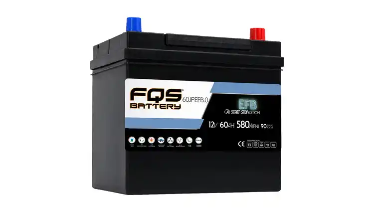 Batería FQS60JPEFB.0 de FQS Battery de la Gama EFB. Aptas para vehículos dotados de sistema STAR&STOP sin frenada regenerativa. Y apta para vehículos sin sistema STAR&STOP.