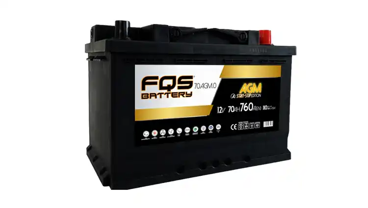 Batería FQS70AGM de FQS Battery de la Gama AGM. Aptas para vehículos dotados de sistema STAR&STOP con frenada regenerativa.