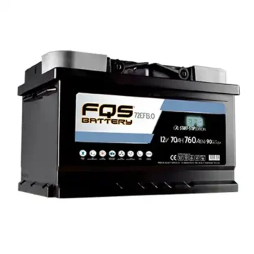 Batterie de voiture de tourisme de technologie EFB représentant la sous-catégorie de produits EFB CAR BATTERIES de la catégorie de produits CAR BATTERIES et également la sous-catégorie BATTERIES DE VOITURE AVEC SYSTÈMES START-STOP de FQS BATTERY