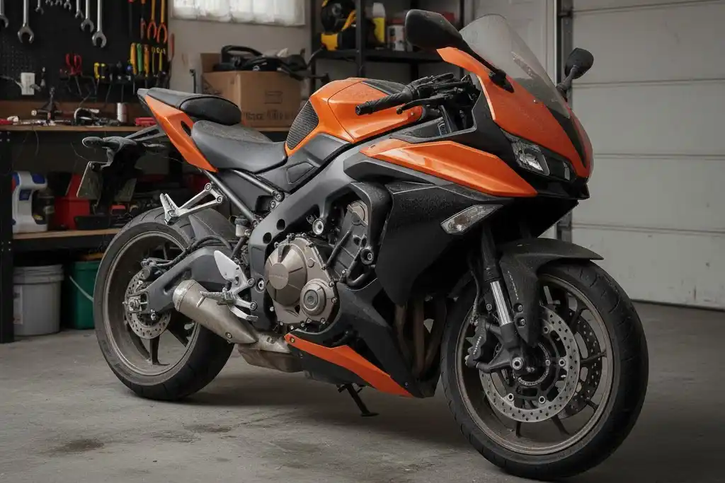 Moto parada por un tiempo