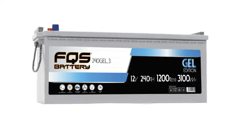 Batería FQS240GEL.3 de la gama GEL para Vehículo Pesado de la marca FQS Battery.