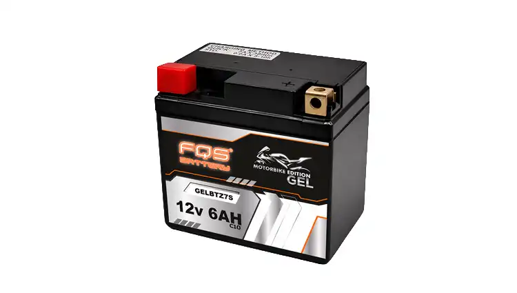 Bateria FQS GELBTZ7S da gama MOTORBIKE ORIGINAL da FQS BATTERY. Bateria de moto GEL 12V 6Ah 130A CCA + I.